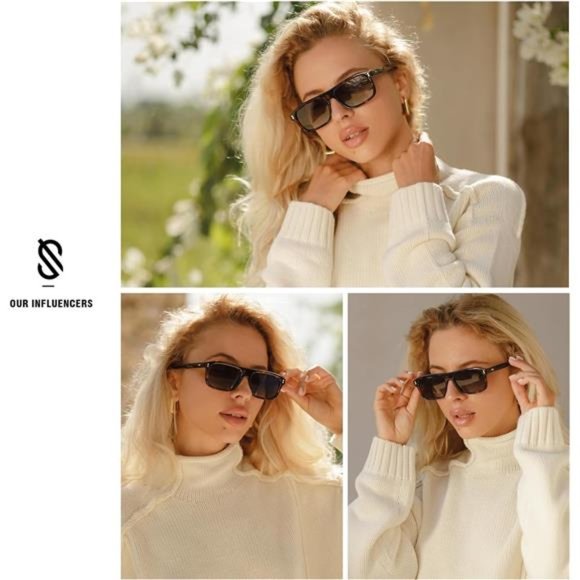 Unisex Trendy Oversized Square Polarized Sunglasses UV400 Protection